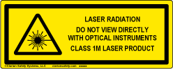 MicroCam profilometers are Class 1M laser products